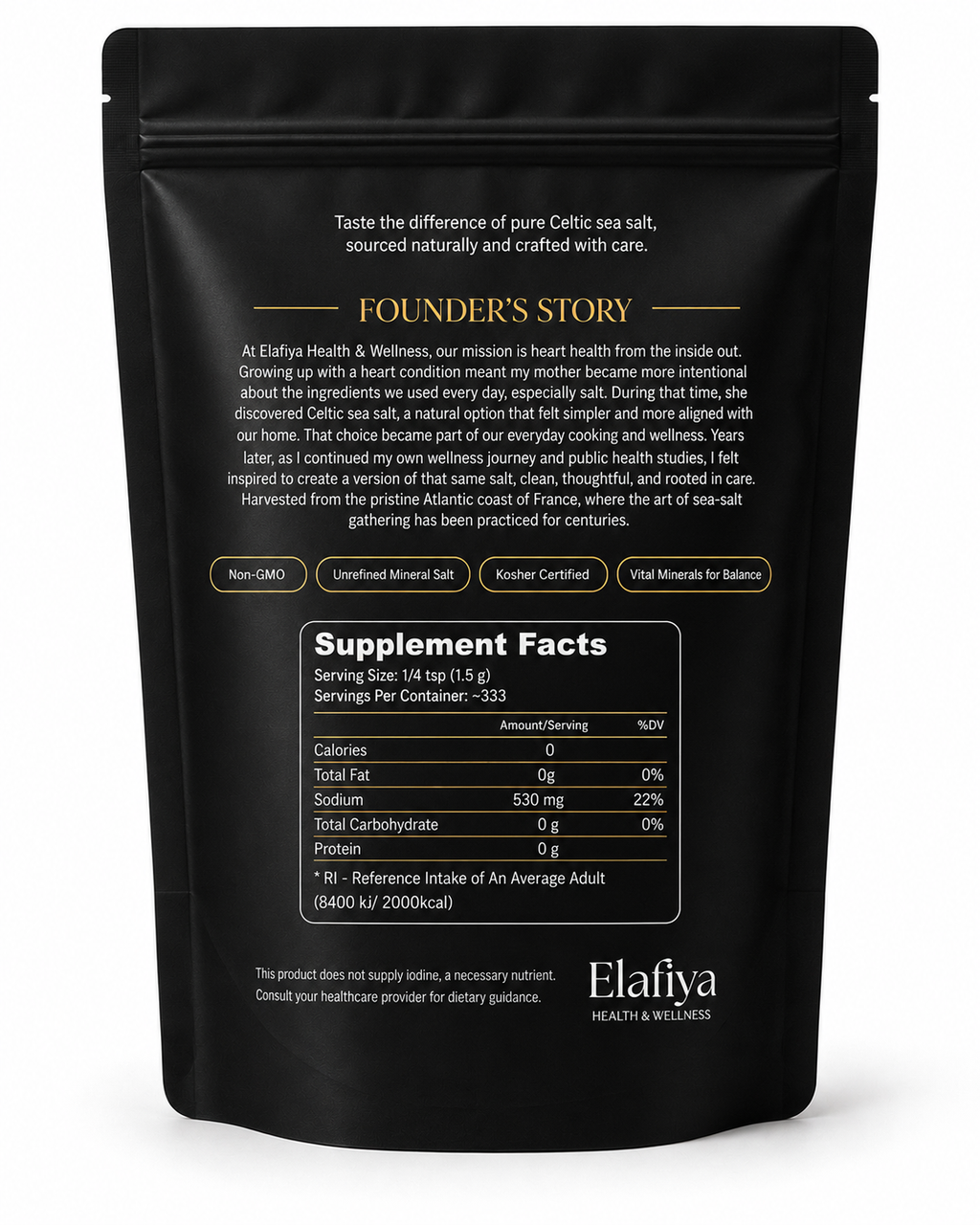 Elafiya Celtic Sea Salt (Fine Ground)